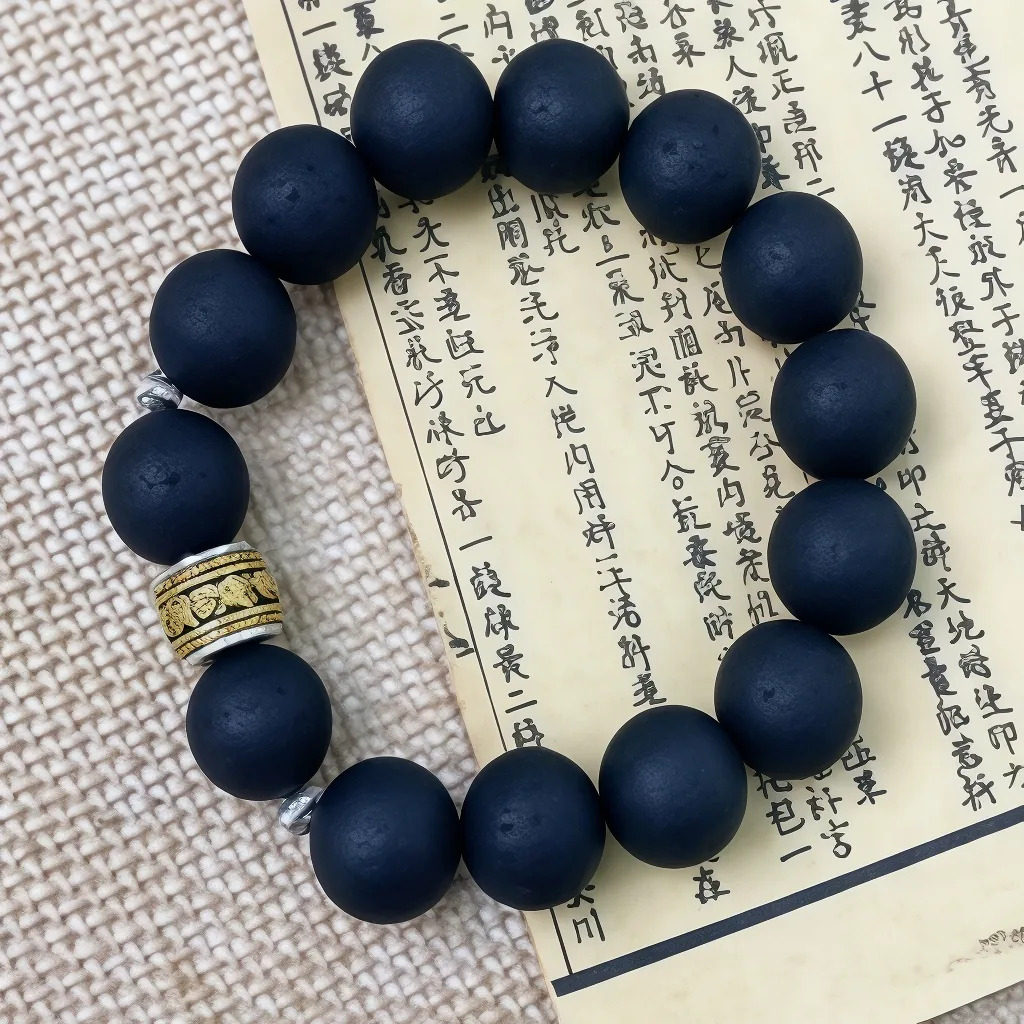 Bracelet with Clever-Mind Fragrance (Carved), Wrist 18cm, Beads 1.5cm