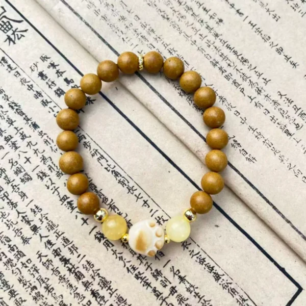 Bracelet with Osmanthus Fragrance, Wrist15cm, Beads0.8cmx18