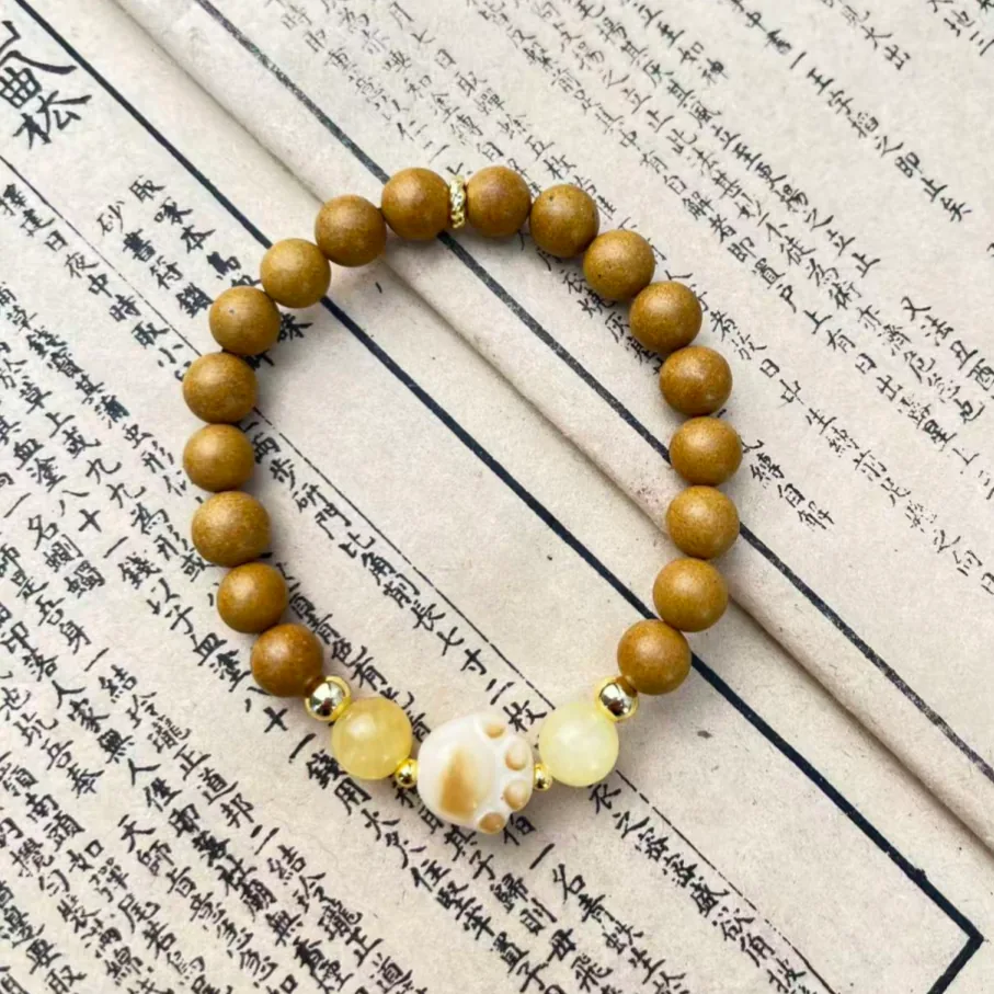 Bracelet with Osmanthus Fragrance, Wrist15cm, Beads0.8cmx18